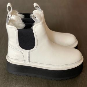 Brand New UGG Chelsea Platform in White Leather